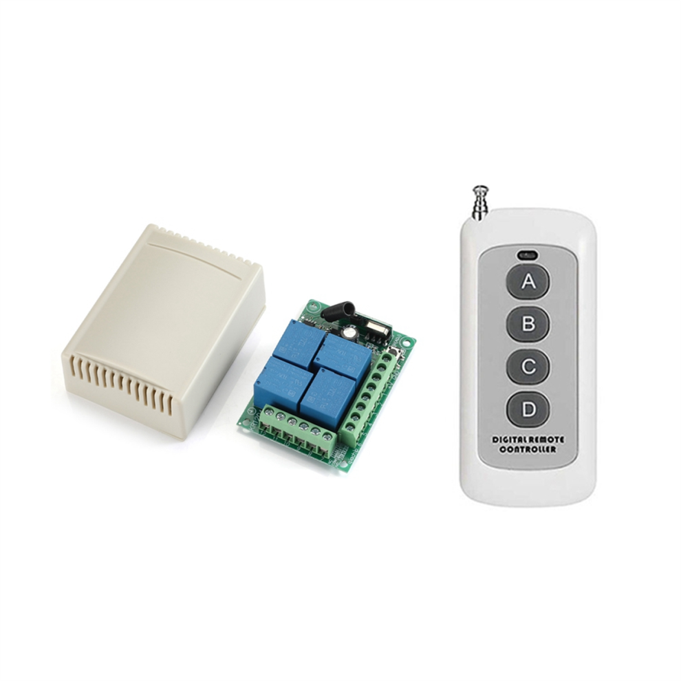 Wireless Remote Control Switch With 4 Channel 433Mhz Garage 4851044694559