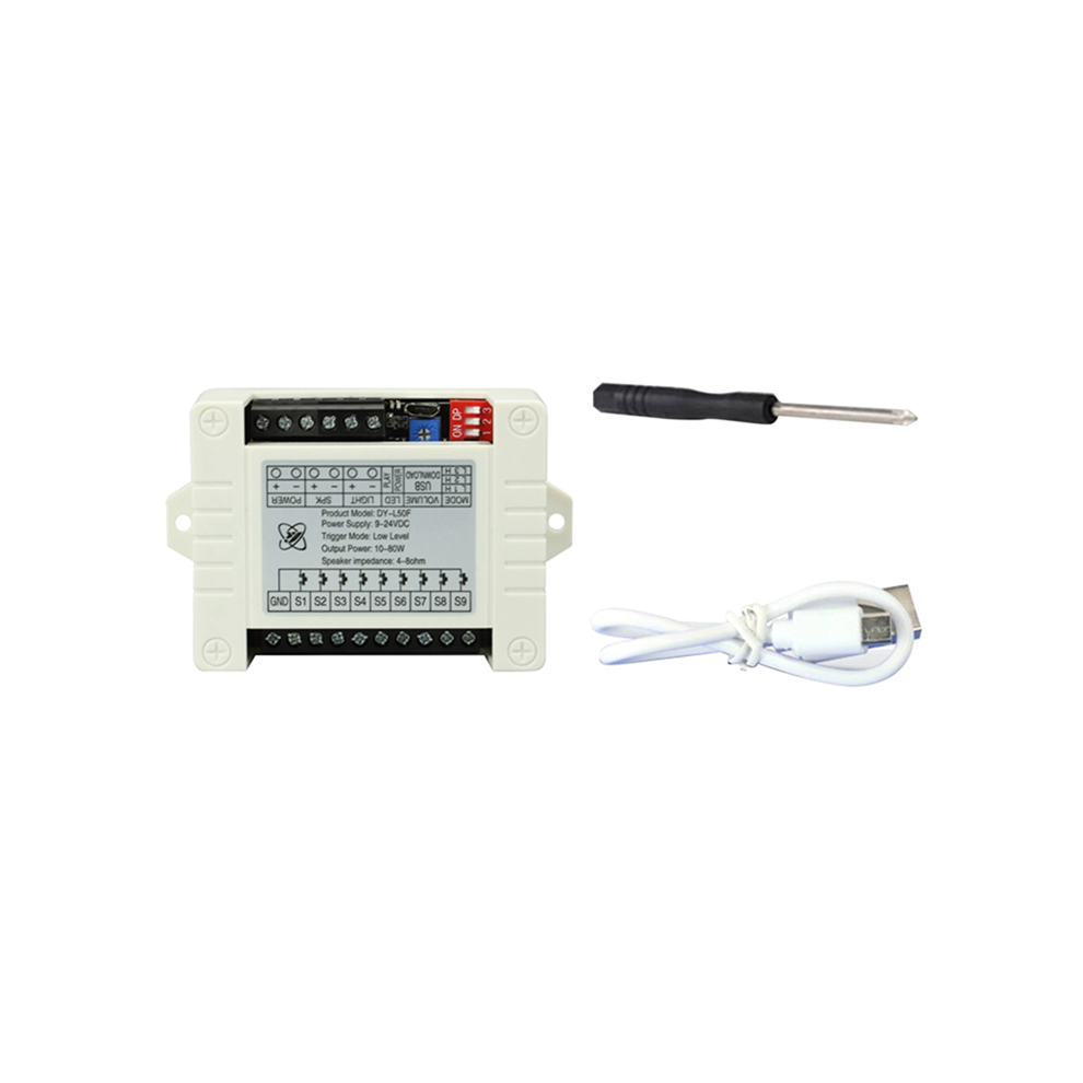 24V High Power Voice Broadcast Prompt Module And Low Level Trigger 1-To-1Mp3 Multifunctional Playback Module, C 4851044604442