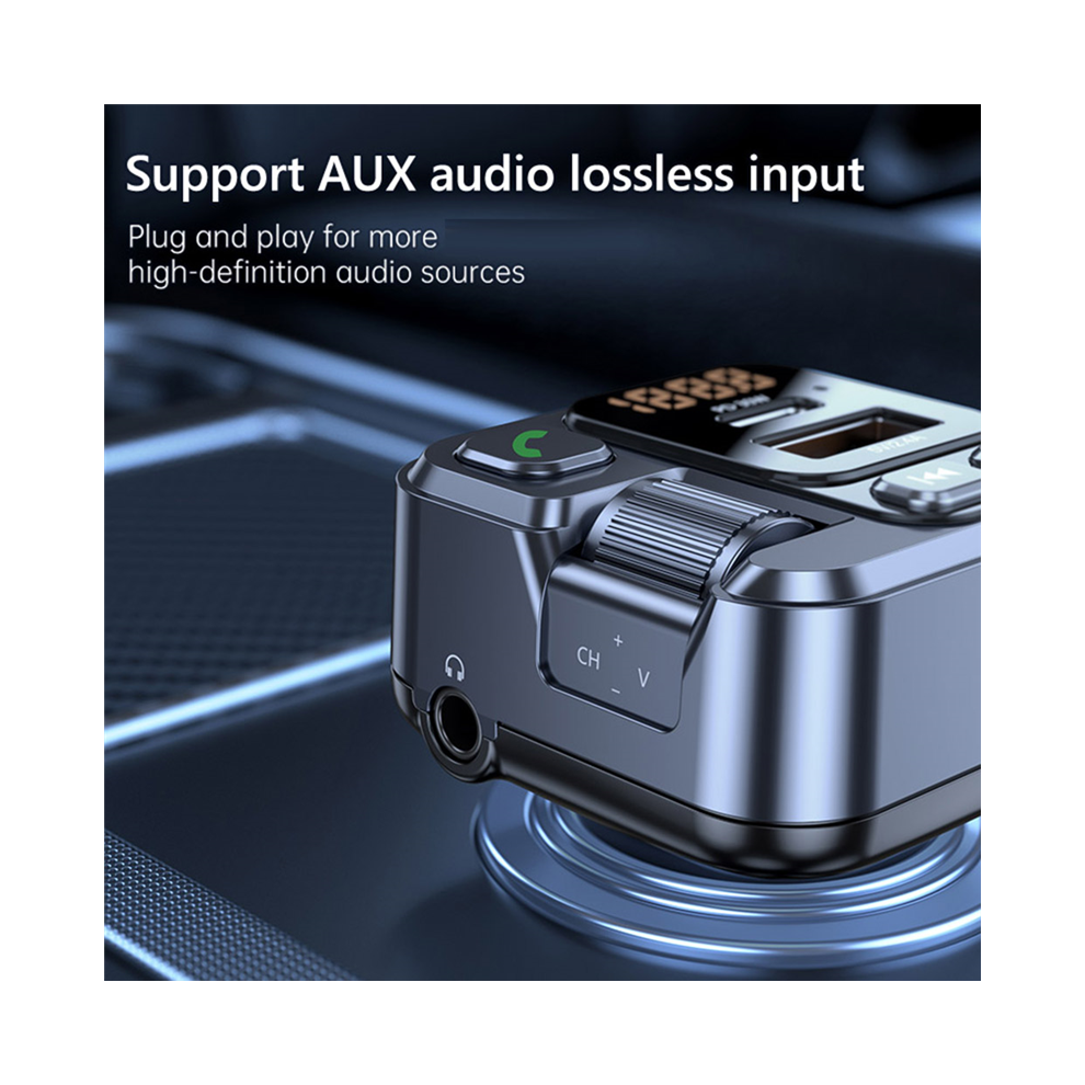 Car Fm Transmitter Modualator Bluetooth Mp3 Player Aux Audio Receiver Usb Type C Pd30w Charger Handsfree 4851044601953