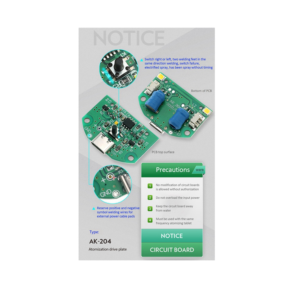 Dual Atomization Module Usb Humidifier Driving Circuit Board Experimental Equipment Diy Incubation 4851044609058