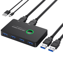 USB KVM Switch 3.0 Switcher for Keyboard Mouse Printer Mi Box 2Pc Port Sharing 4Pcs Device Hub