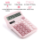 12 Digits Electronic Calculator Solar Dual Power Office Financial Basic Desk Calculator-Pink 5