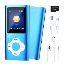 MP3 Music Player with Bluetooth 5.0,Portable HiFi /Video/Photo Viewer/E-Book for Kids(Blue)