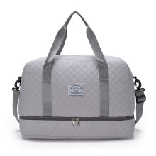 (grey) Deluxe Large Capacity Duffel Bag - Multi-functional Shoulder and Crossbody Tote Bag with Wet and Dry Pockets,Dual Side Pockets for Travelling