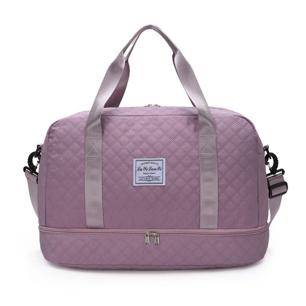 (purple) Deluxe Large Capacity Duffel Bag - Multi-functional Shoulder and Crossbody Tote Bag with Wet and Dry Pockets,Dual Side Pockets for Travelling