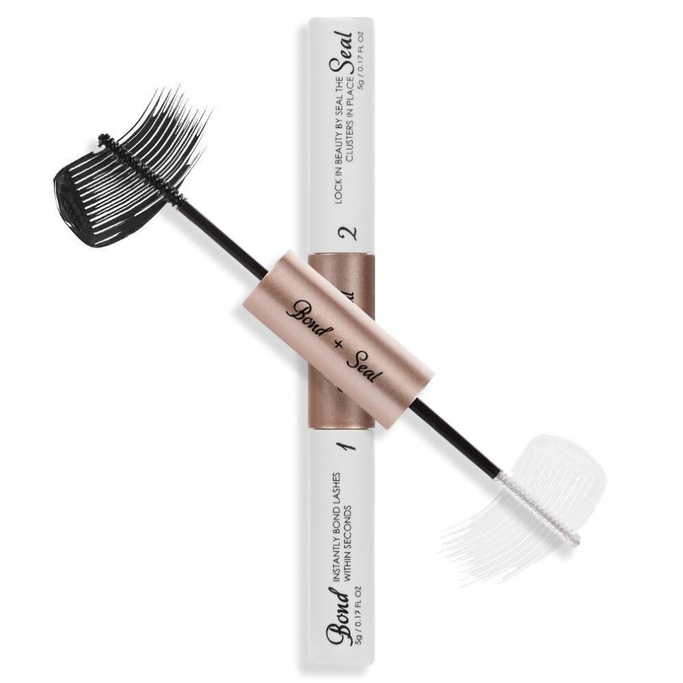 (black white) Lash Bond And Seal For Eyelash Extensions Waterproof Long Lasting Eyelash Glue Quick Dry Lash Glue