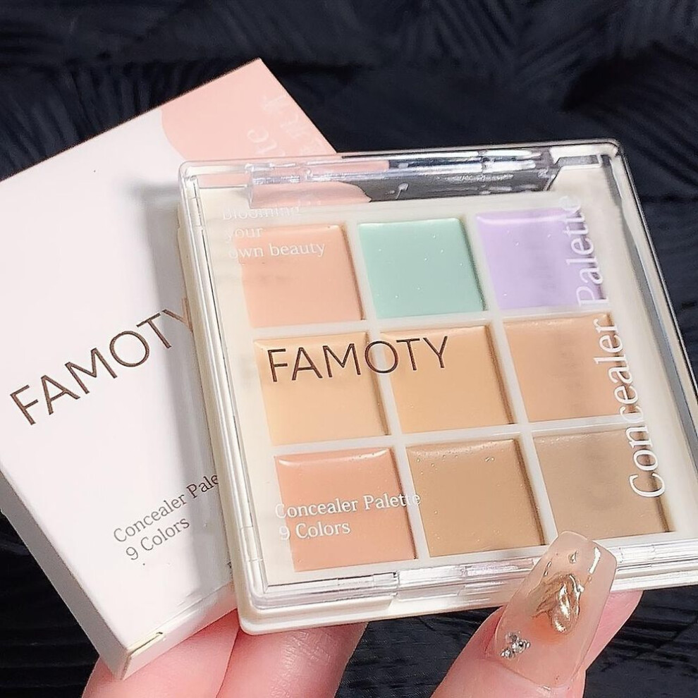 (1pc) 9-color Concealer Cream Palette Ultimate Spot Acne Dark Circles Tear Grooves Coverage For Brightening And Smoothing Skin Tone Flawless Makeup