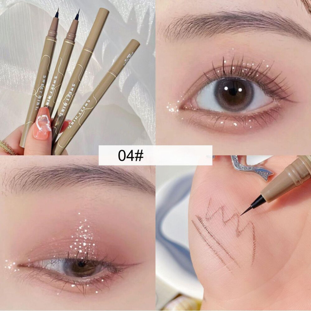 (4#) Ultra-fine Waterproof Liquid Eyeliner Pen - Long-lasting, Smudge-proof, Sweat-resistant, Quick-dry Formula
