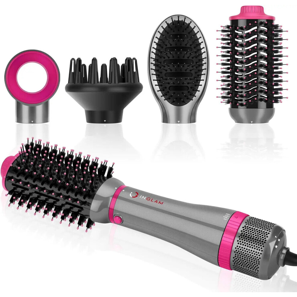 Sunshine Smile 4 In 1 Blowout Brush, Negative Ion Detachable Hair Dryer & Hot Air Brush