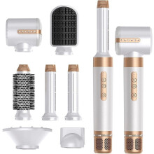 7-in-1 Hair Dryer and Styling Tool: Hot Air Curlers, Curling Brush, Hair Iron