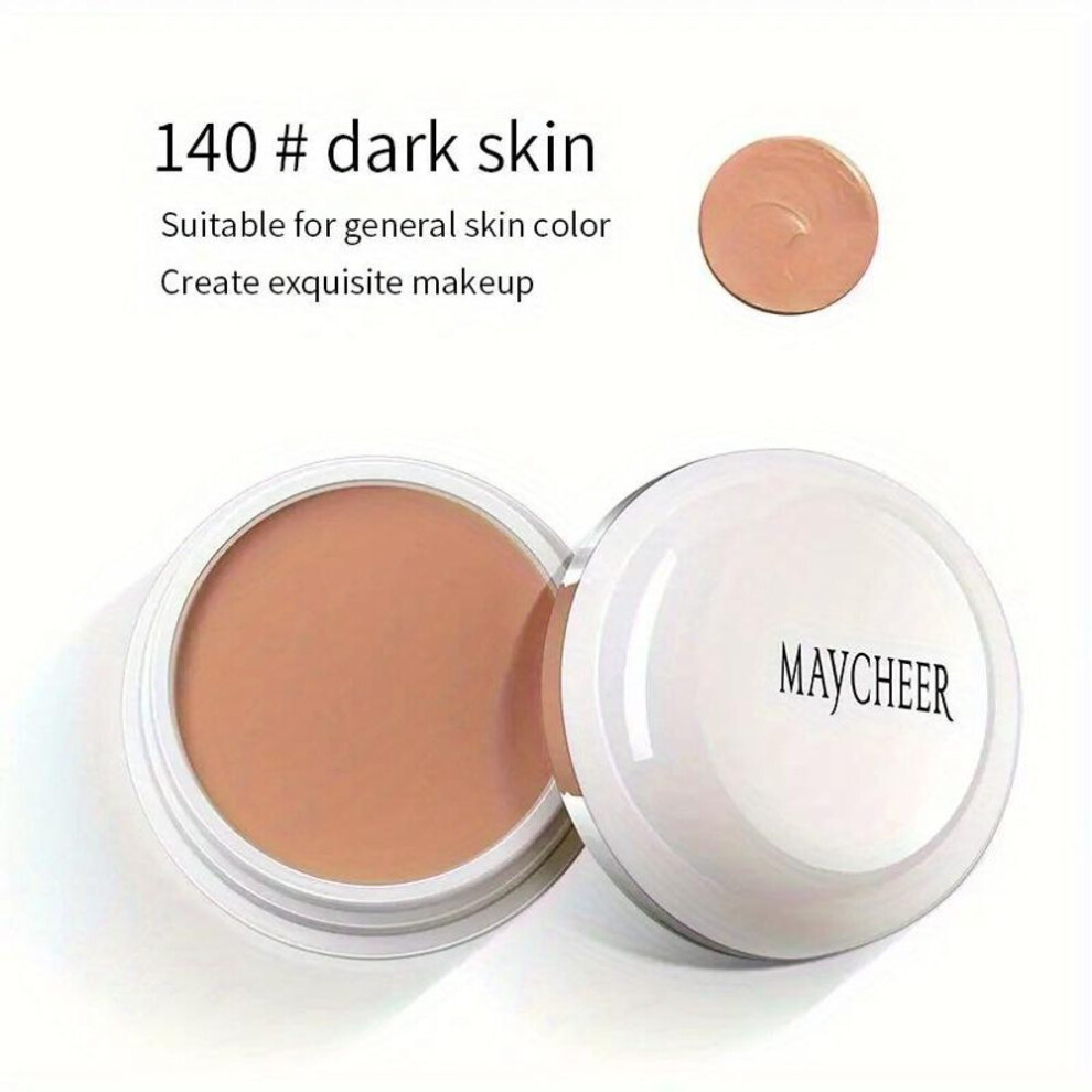 (140) Full Coverage Concealer Waterproof Hides Freckles Dark Circles & Acne Marks, Plant-based Squalane For All Skin Types Contour Cream