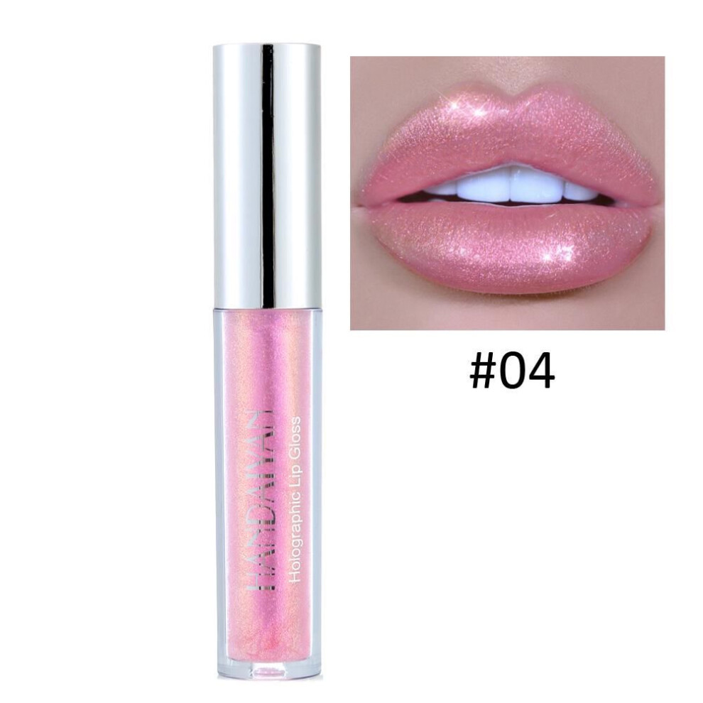 (04) Metallic Lip Gloss 6 Colors Liquid Lipstick Highly Pigmented Long Lasting Glitter Lip Glaze Waterproof Lip Stain Lip Makeup For Party Daily Use