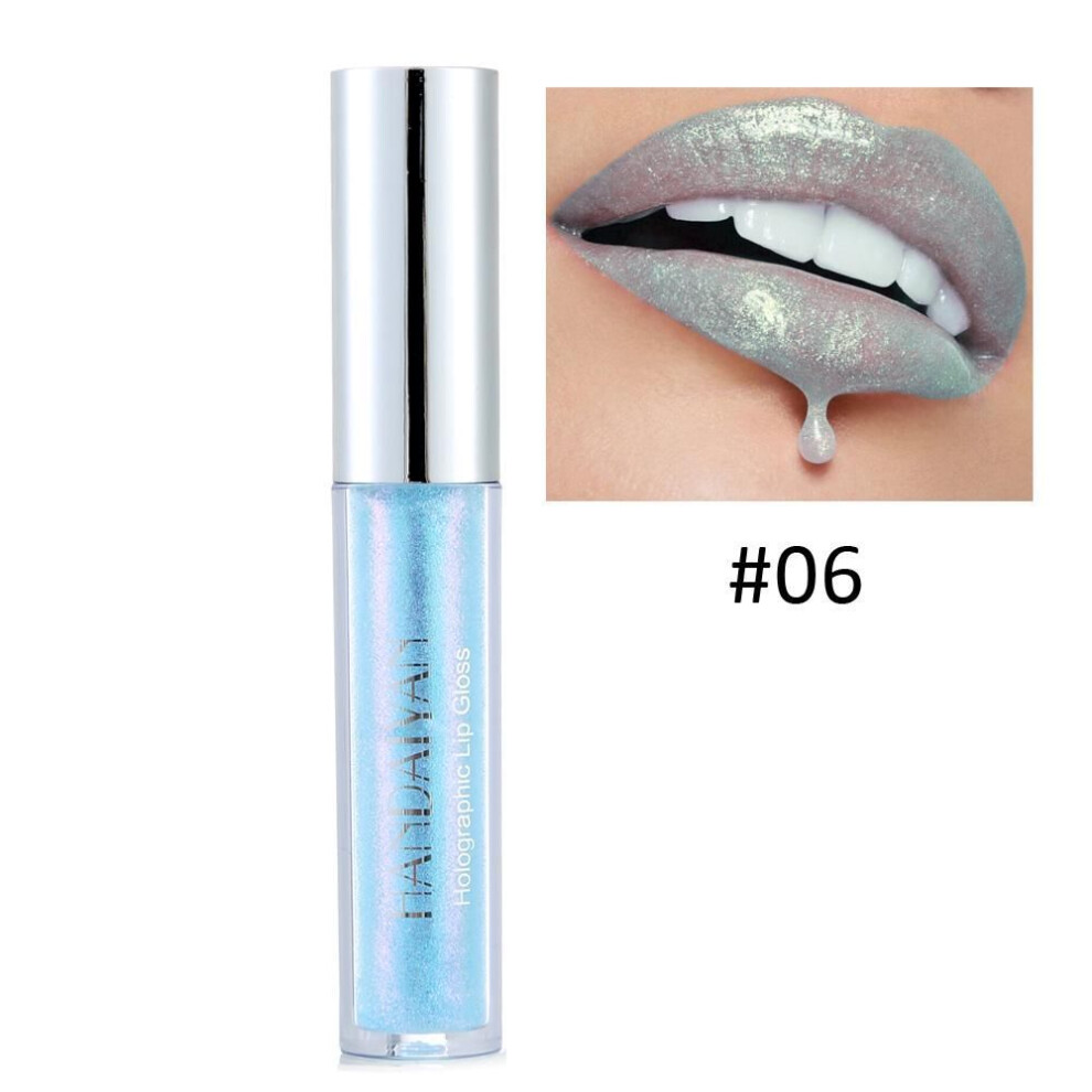 (06) Metallic Lip Gloss 6 Colors Liquid Lipstick Highly Pigmented Long Lasting Glitter Lip Glaze Waterproof Lip Stain Lip Makeup for Party Daily Use