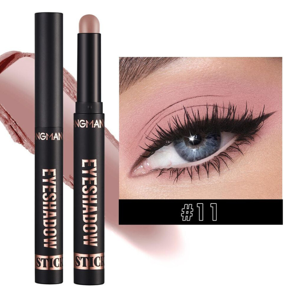 (11) Multi-Color Shimmer Matte Cream Eyeshadow Stick Long-Lasting Natural Contour Eye Makeup Pens for Party Easy-to-Apply Water-Resistant Eyeshadow