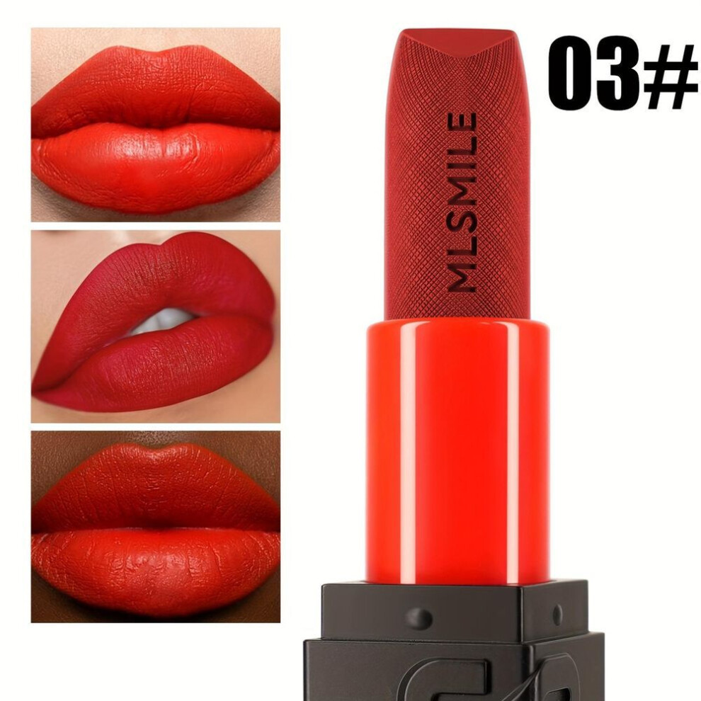 (03) Velvet Matte Lipstick Rich Long-lasting Color With Satin Finish Full Coverage Creamy Formula Lipstick Berry & Mixed Shades Lip Stain