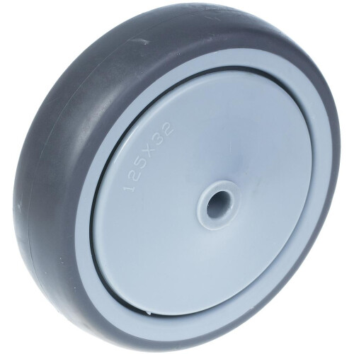 125mm Rad mit grauem TPR-Gummi auf Polypropylen-Kern