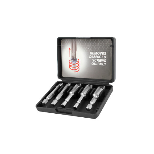 Vivo 5 pc Damaged Broken Embedded Screw Bolt Remover Kit Professional Deluxe Case