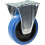 Parnells Rodízio fixo de 160mm com borracha elástica azul sobre roda central de nylon 1