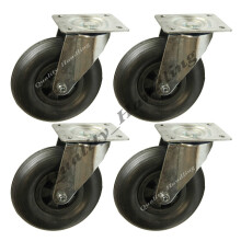 Rodízios giratórios de 8" 200mm à prova de perfuração 200x50mm sem chumbo - conjunto de 4