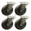 Parnells 8" 200 mm pannensichere Lenkrollen 200 x 50 mm flach frei – 4er-Set 1