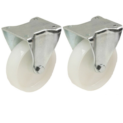 100mm 4" Nylon-Rollen Schwerlastrollen 150kg pro Stück - 2er Set
