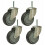 Parnells 100mm Gummilochrolle mit Bolzen, Lenkrollen - 4er Set 1
