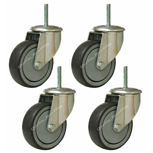 Parnells 100mm Gummilochrolle mit Bolzen, Lenkrollen - 4er Set