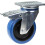 Parnells 160 mm Lenk-Bremsrolle mit blauem Elastikgummi auf Nylon-Mittelrad 1