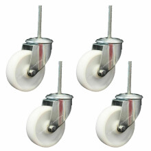 Schwerlast-Bolzenlochrolle mit Bolzen, Lenkrolle - 4er-Set
