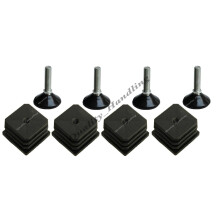 Nivellierfüße M10x37 mit Nylonfuß und 50-mm-Gewindeeinsätzen - Satz mit 4 Stück