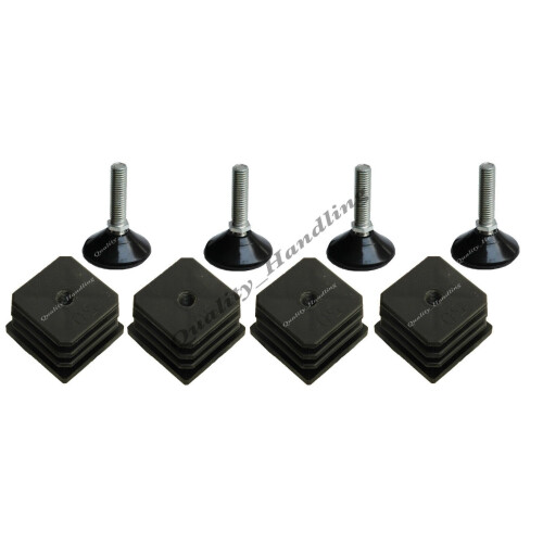 Levelling feet M10x37 nylon base 50mm threaded inserts - set of 4
