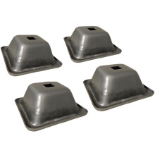 Palettenfüße aus Baustahl 127mm x 127mm x 54mm hoch 2190kg pro Fuß (4er Set)