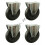 Parnells Roulettes fixes 8" 200mm anti-perforation 200x50mm à plat libre - jeu de 4 1