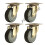 Parnells 100-mm-Edelstahl-Gummi-Lenkrollen, je 80 kg – 4er-Set 1