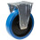 Parnells Roda fixa de 200 mm com borracha elástica azul sobre roda central de nylon 1