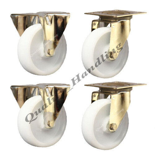 Parnells 80-mm-Edelstahl-Bock- und Lenkrollen, je 150 kg, 4er-Set