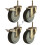 Parnells 80 mm Edelstahlrollen mit Gummibremse, je 60 kg - 4er Set 1