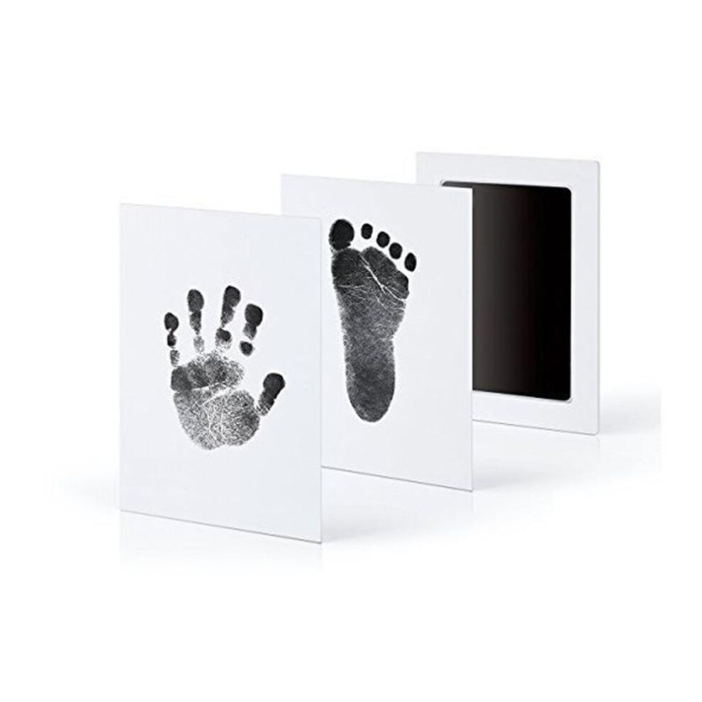 (black) Safe Non-toxic Baby Footprints Handprint No Touch Skin Inkless Ink Pads Kits For Pet Dog Paw Prints