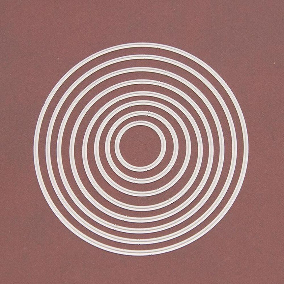 (as the picture) Round Circle Shape Frame Cutting Dies Metal Stencil Diy Scrapbooking Album Paper Card Embossing Craft Die Cut Template