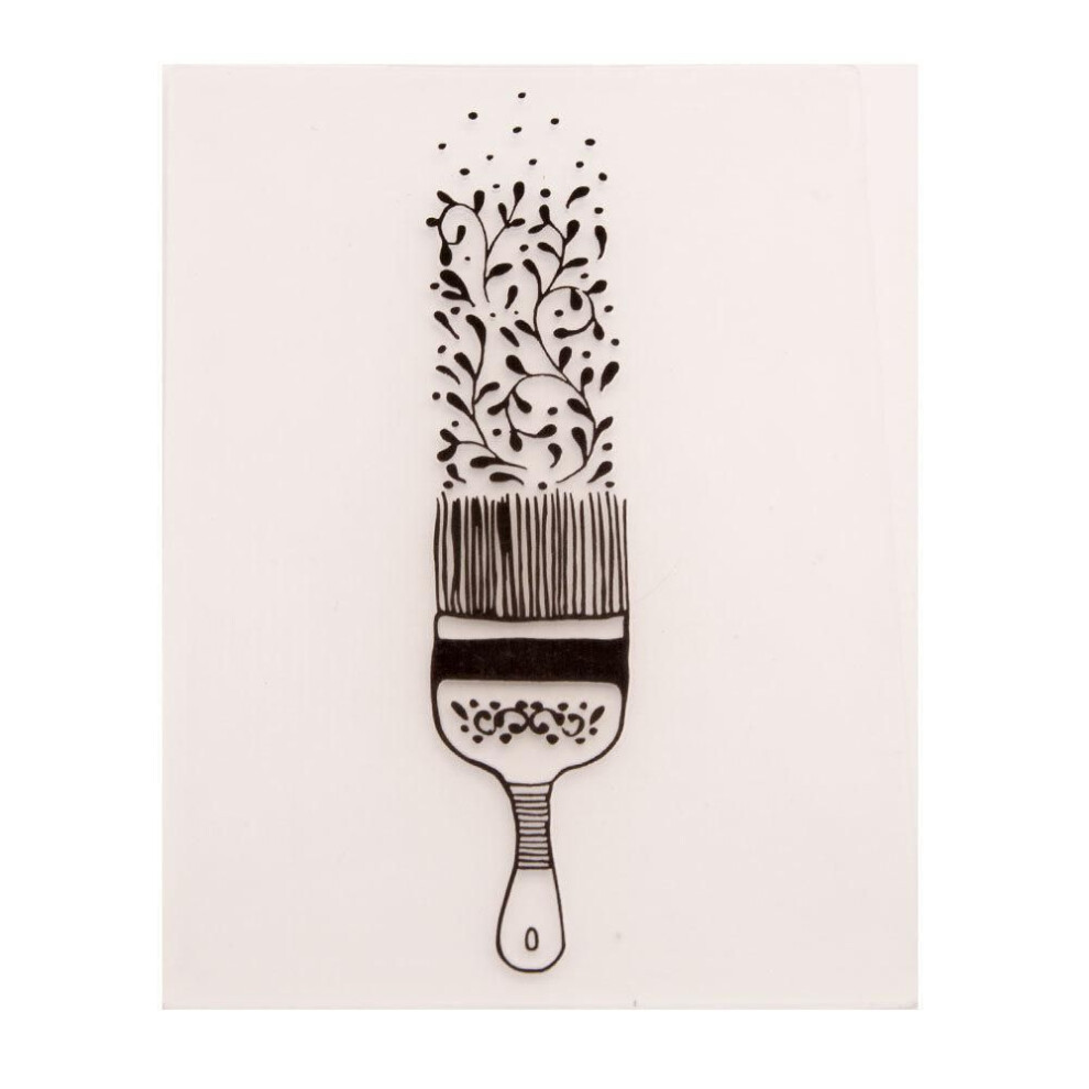 (No.5-Brush) Rattan Garland Plastic Embossing Folders Template Dies Stencil Vine Grid Dot Net Flower Frame