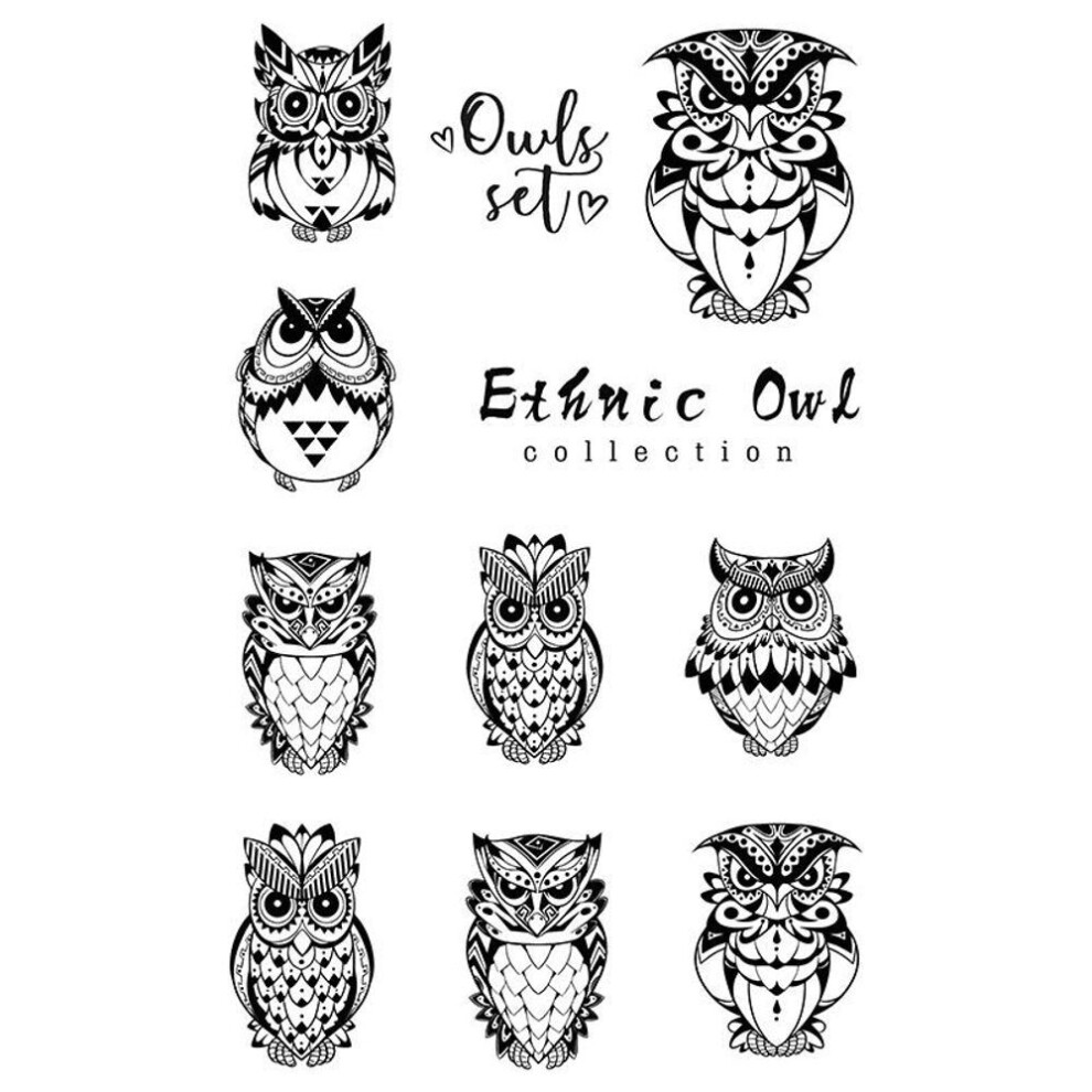 (No.1-Owls) Owls Transparent Silicone Clear Stamps For Seal Diy Scrapbooking Photo Album Flower Dandelion Leaf Lace Frame 2023