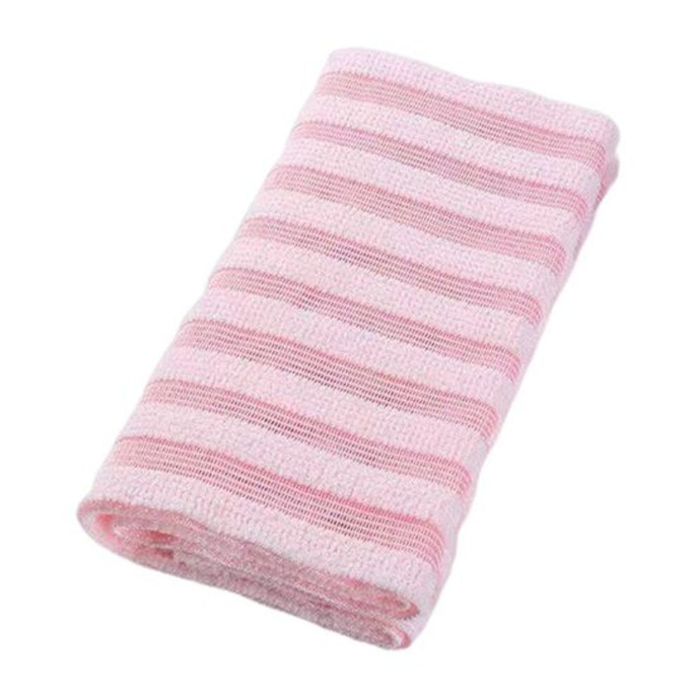(pink) Bath Towel Exfoliating Power Soft Skin Large Wash Towel Special Braided Threads Sensitive Skin Exfoliating Towel