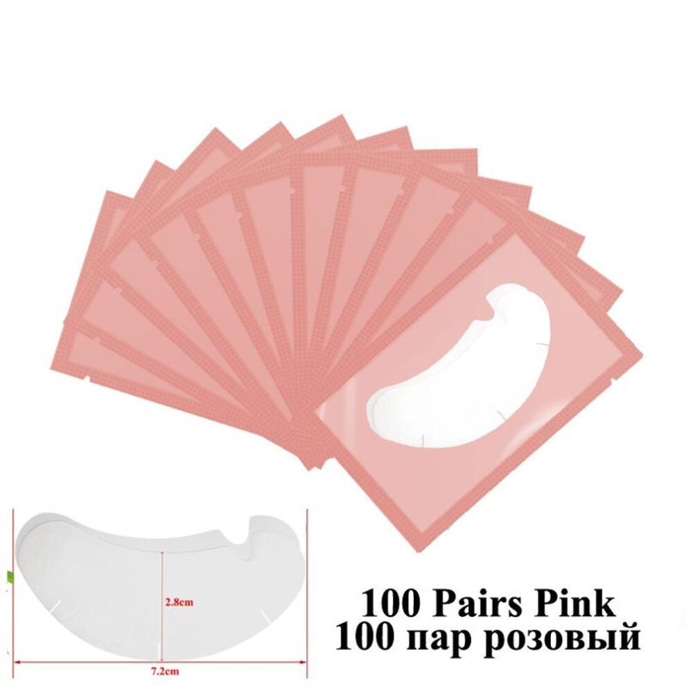 100pairs U Shape Eyelash Pads Grafted Lash Hydrogels Gel Patches Under Eye Pads For Eyelash Extension Tips Sticker Makeup Tools