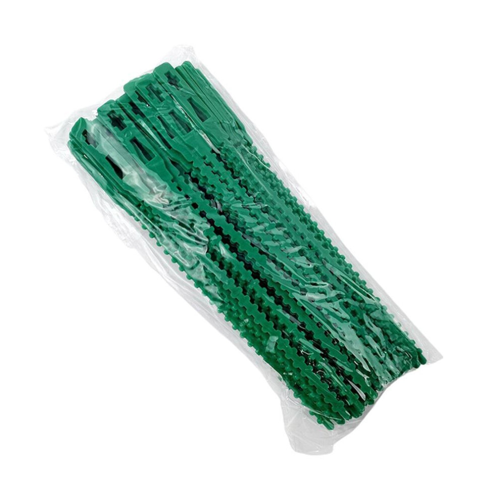(as the picture, B) 50pcs Reusable Garden Cable Ties Adjustable Plastic Cable Ties Tools Plant Support Shrub Fastener Tree Locking Outdoor