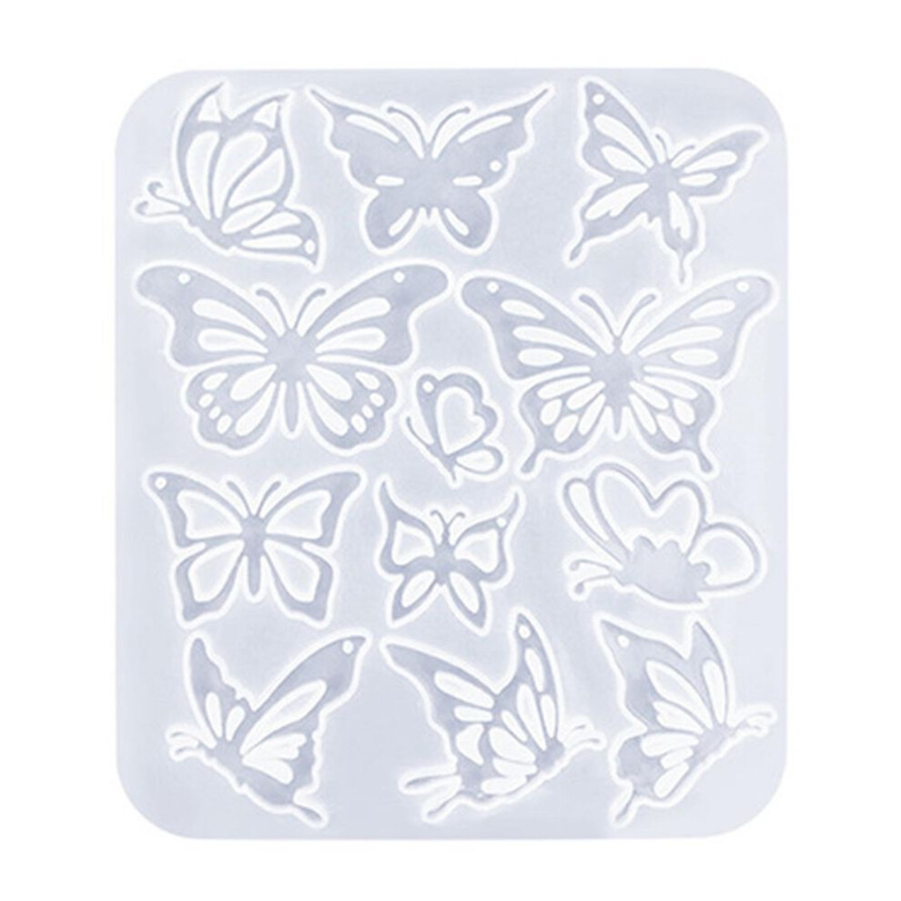 (as the picture, 4) Ear Rings Mould Eye Catching Butterfly Shaped Earrings Mold Customized Ear Pendant Silicone Molds For Craft Enthusiasts