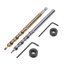 Set di punte per trapano a tasca esagonali da 2 pezzi da 1/4" con collare di arresto di profondit? per sistema di dime