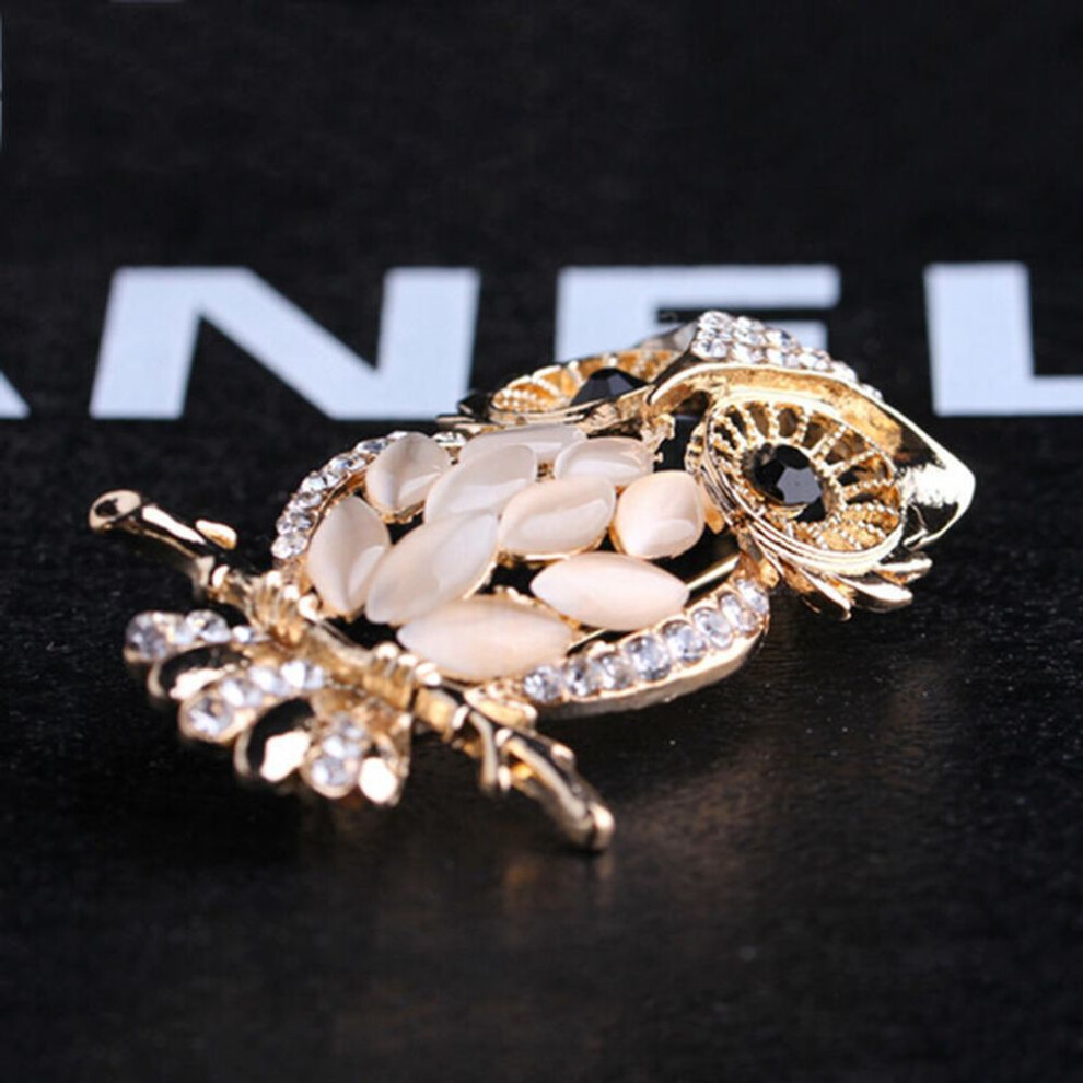 Big Owl Brooches Bouquet Vintage Wedding Hijab Scarf Pin Up Buckle Broches