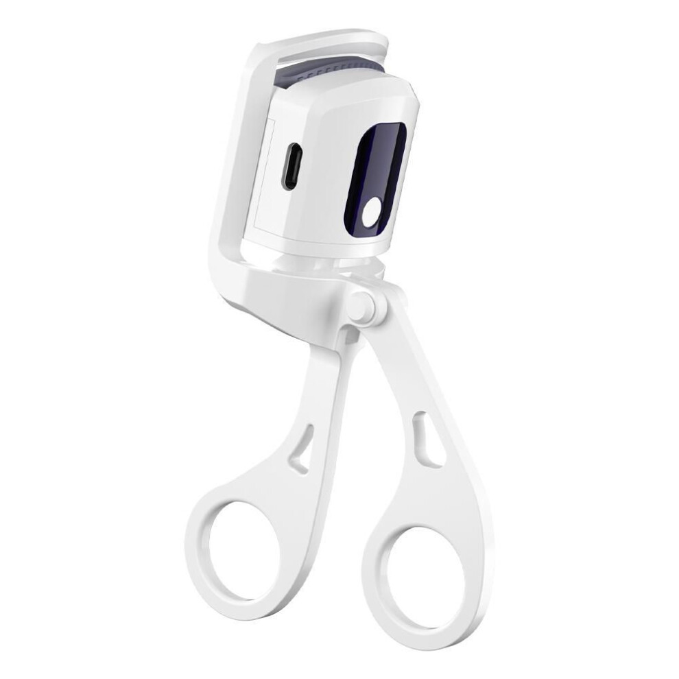 (white, 1pcs) Heated Eyelash Curlers Rapid Heated Lash Curler Quick Natural Curling For Long Lasting With Sensing Heating Silicone Pad