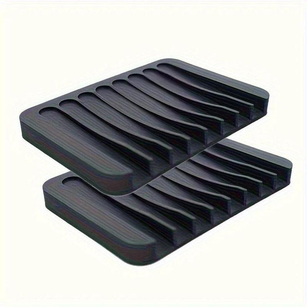 (black, 2pcs) Silicone Soap Dish Drain Soap Tray Self Draining Soap Holder Bathroom Soap Rack Shower Soap Storage Rack Bathroom Accessories