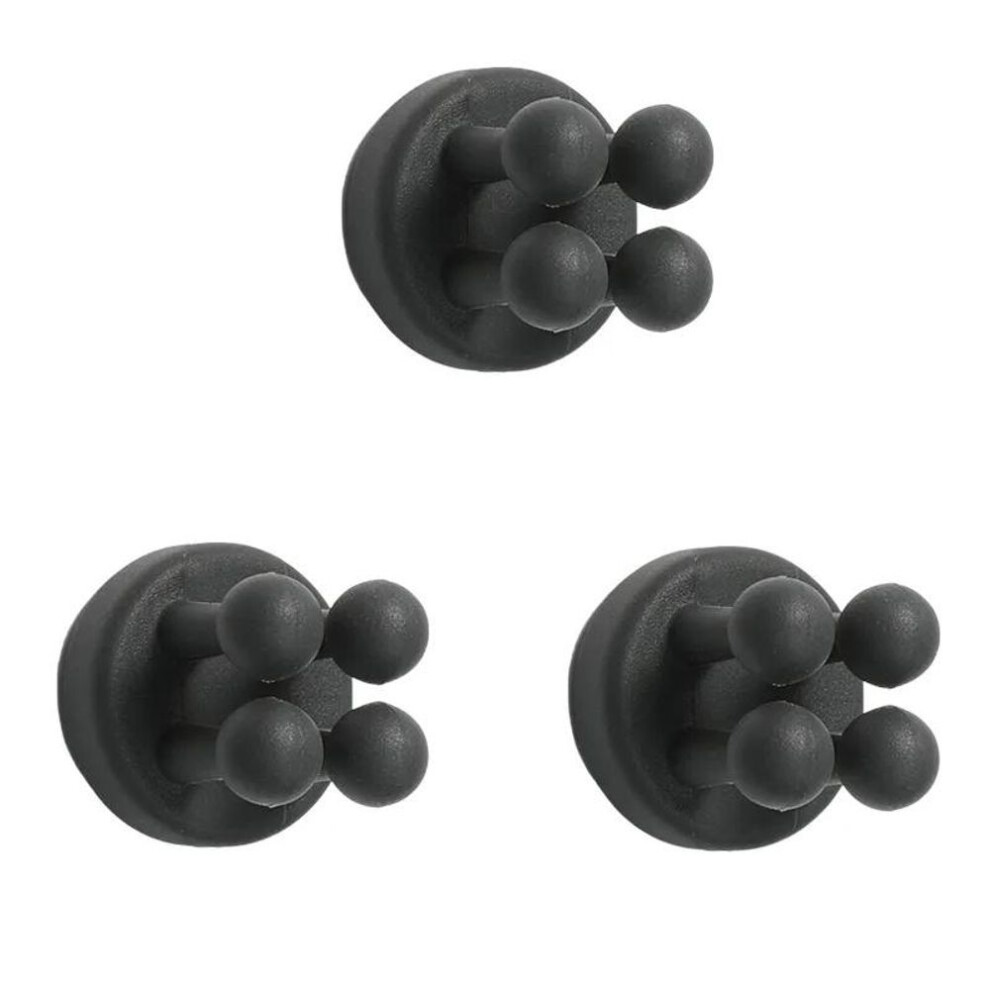 (black, 3pcs) 3pcs Silicone Toothbrush Holders Hook Waterproof Self Adhesive Wall Mounted Single Hook For Hanging Key Utility Plug Holder